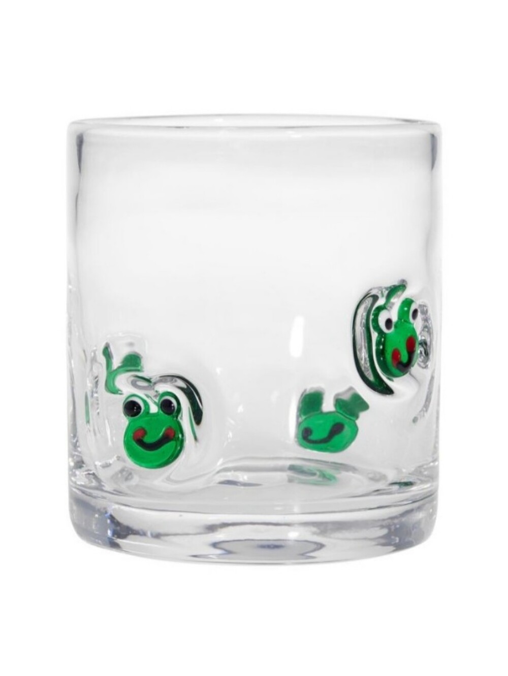 World Market Frog Green Charm Icon Juice Drinking Glass Cup